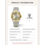 POEDAGAR 872 Luminous Stainless Watch- Silver Gold And Gray image