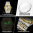 POEDAGAR 872 Quartz Waterproof Luminous Stainless Steel Watches for Men image