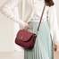PU Leather Crossbody Hand Bag For Women - Maroon image