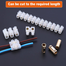 PVC Connector AC220v 12Way Electrical Screw Terminal Connector PVC Heavy Duty Plastic Barrier Terminal Block Strip For Wire Joining Electrical Cable image