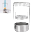 Paint Brush Washer Oil Painting Brush Cleaner, Uncovered Stainless Steel Oil Painting Pen Straight Washing Barrel Holder image