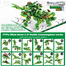 Panlos 12 in 1 Tyrannosaurus Dinosaur Toy Model Educational Carton Kids 577 Piece Building Blocks Brick Set image