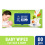 Parachute Just For Baby - Baby Face and Body Wipes 80pcs image