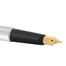 Parker Frontier Stainless Steel GT Gold Trim Fountain Pen image
