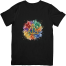 Pathok Point Harry Potter Deathly Hallows Watercolor Symbol Black T-Shirt image
