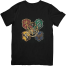 Pathok Point Harry Potter Hogwarts Houses Vintage Crest Black T-Shirt image