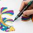 Pentel Dual Metallic Brush-Green Plus Metallic Blue image