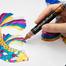 Pentel Dual Metallic Brush-Orange Plus Metallic Yellow image