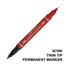 Pentel Permanent Marker Twin Tip - Red image