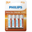 Philips R6L4B/70 AA Extra Zinc Chloride Battery Bundle of 4 Pcs image