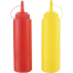 Plastic Sauce and Oil Dispenser Bottle – Squeeze Bottle for Ketchup, Mayonnaise, Oil and More (1 Pair) image