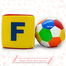 Play And Learn Baby Learning Toy Soft Soccer Dice Alphabet Roll Ball And Cube - 2pcs image