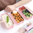 Portable 3-Compartment Tiffin Box Lunch Box (Multicolor) image