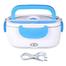 Portable Electric Lunch Box - White and Blue image
