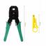 Portable Ethernet Network Wire Cable Crimper Yellow Crimping Pliers Hand Tool Punch Cutting Stripper_Bosi Crimper Tools TL- 315 image