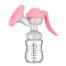 Portable Manual Breast Feeding Pump Set Pink Color image