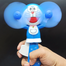 Portable Manual Hand Crank Mini Fan Without Battery Useful While Travelling, Exercising, Outdoor Activities And Power cuts(handfan_double_doreamon) Doreamon image