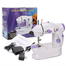 Portable Mini Sewing Machine with Foot Pedal and Adapter - White image