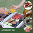 Portable Outdoor Barbecue Stove Double Sided Use Complete Set Charcoal Oven Tool Camping Barbecue Stainless Steel Grill Mesh Oven image