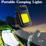 Portable Pocket USB Rechargeable Keychain Torch Lantern 3 Lighting Modes Work Light Camping COB LED Flash Light 1 Set image