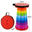 Portable Retractable Telescopic Folding Stool Seat Camping Fishing Travel Chairs image