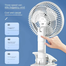 Portable USB Rechargeable 3-Speed Wireless Handheld and Desk Cooling Fan image