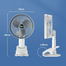 Portable USB Rechargeable 3-Speed Wireless Handheld and Desk Cooling Fan image