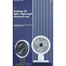 Portable Wireless Mini Fan with Night Light 120 Degree Rotation | USB Rechargeable Quiet Desktop Fan image