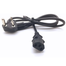 Power Cord 3 Pin Round 1.5 Meter Compatible with Desktop, Monitor, Printer, TV – Black image