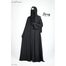 Premium 3 Part Shrug Abaya Set | Black image