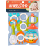 Premium Children Teether Early Education Training Set Toy Baby Hand Teether Jhunjhuni 7pcs image