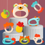Premium Children's Teether Early Education Training Set Toy For Baby Hand Teether With Jhunjhuni CN 9 Pcs Set View image
