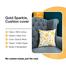 Premium Cotton Cushion Cover Gold Sparkle 14x14 Inch image