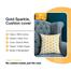 Agrey Hometex Premium Cotton Cushion Cover Gold Sparkle 16x16 Inch image