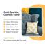 Agrey Hometex Premium Cotton Cushion Cover Gold Sparkle 22x22 Inch image