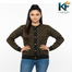 Premium Quality Free Size Short Cardigan Button Down Knit Sweater For Ladies image