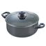 Prestiege Marble Coating Omega Deluxe Non Stick Cookware Casserole With Lid - 26cm image
