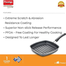 Prestige Omega Select Plus Square Induction Base Non-Stick Aluminium Grill Pan 25 Cm, Black|Nonstick Coating|3 Layer; Finish|Metal Spoon Friendly image