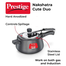 Prestige Pressure Cooker Svachh Nakshatra Cute Duo Hard Anodised with Deep Lid for Spillage Control-Black image