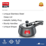 Prestige Pressure Cooker Svachh Nakshatra Cute Duo Hard Anodised with Deep Lid for Spillage Control-Black image