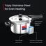 Prestige Triply Outer Lid Induction Compatible Pressure Cooker |Silver | Deep Lid Spillage Control | Even heat Distribution image