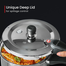 Prestige Triply Outer Lid Induction Compatible Pressure Cooker Silver Deep Lid Spillage Control Even Heat Distribution image