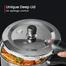 Prestige Triply Outer Lid Induction Compatible Pressure Cooker |Silver | Deep Lid Spillage Control | Even heat Distribution image