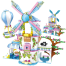 Princess Castle Windmill Hot Air Balloon Building Blocks- 620pcs -132296150 image