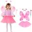 Princess Fairy Butterfly Pari Costume Dress for Kids Girls Barbie Angel Dress Pori jama- 1set image
