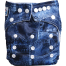 Printed Jeans style Washable Baby Diaper with 1 Removable Pads | Reusable Leak Proof Cloth Diaper for Newborn Toddler image