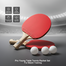 Pro Young Table Tennis Racket Set With 3 Balls Ping Pong Paddle For Match Training image