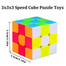 QYTOYS Sticker less 3x3 Puzzle Speed Cube Magic Rubik's Cube Puzzle Toy (5.6 cm) image
