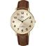 Q And Q Brown Leather Men's Watch image
