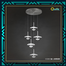 Qulik Modern Chandelier Decorative Hanging 5 Head Shape LED Ceiling Light image